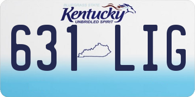 KY license plate 631LIG
