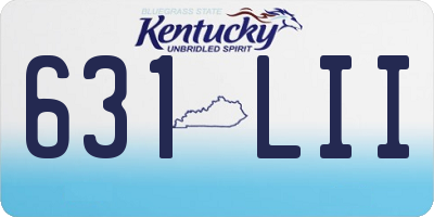 KY license plate 631LII