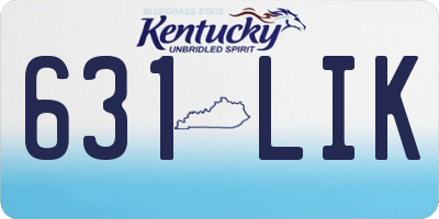 KY license plate 631LIK