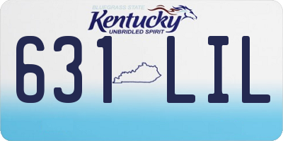 KY license plate 631LIL
