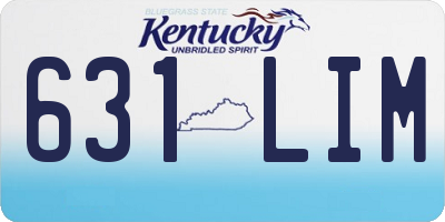 KY license plate 631LIM