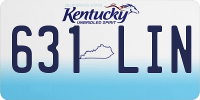 KY license plate 631LIN