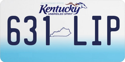 KY license plate 631LIP