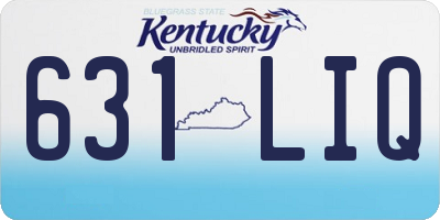 KY license plate 631LIQ