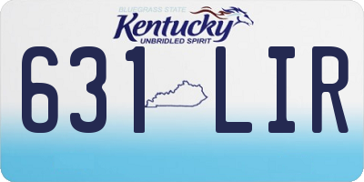 KY license plate 631LIR
