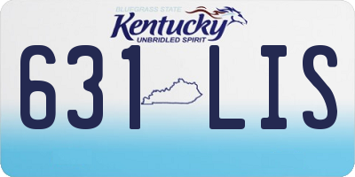 KY license plate 631LIS
