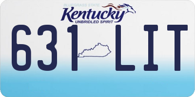 KY license plate 631LIT