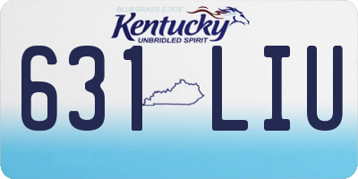 KY license plate 631LIU