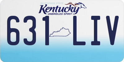 KY license plate 631LIV