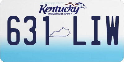 KY license plate 631LIW