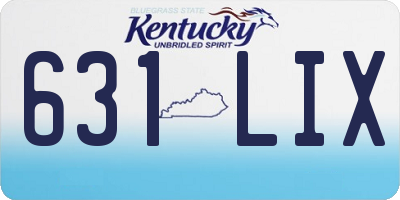 KY license plate 631LIX