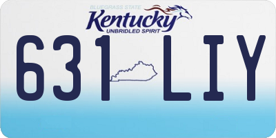 KY license plate 631LIY