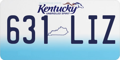 KY license plate 631LIZ