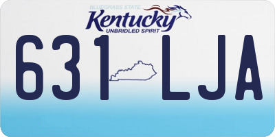 KY license plate 631LJA
