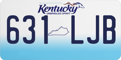 KY license plate 631LJB