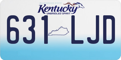 KY license plate 631LJD