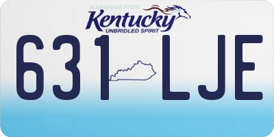 KY license plate 631LJE