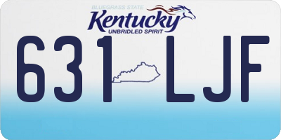 KY license plate 631LJF
