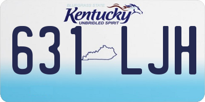 KY license plate 631LJH