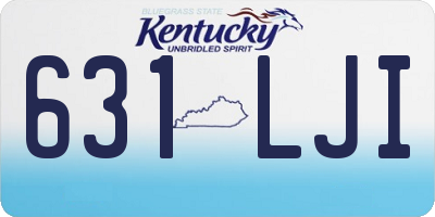 KY license plate 631LJI