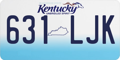 KY license plate 631LJK