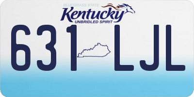 KY license plate 631LJL