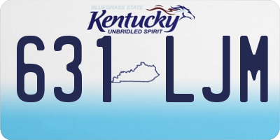 KY license plate 631LJM
