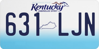 KY license plate 631LJN