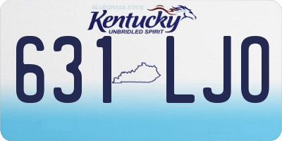 KY license plate 631LJO
