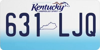 KY license plate 631LJQ