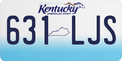 KY license plate 631LJS