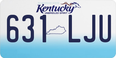 KY license plate 631LJU