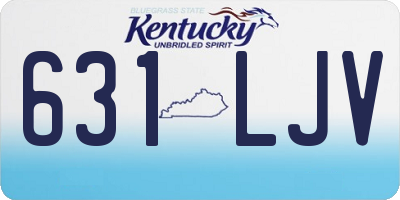 KY license plate 631LJV