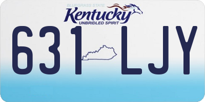 KY license plate 631LJY