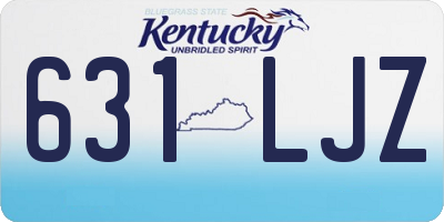 KY license plate 631LJZ