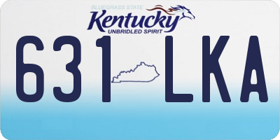 KY license plate 631LKA