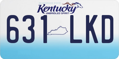 KY license plate 631LKD