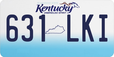 KY license plate 631LKI