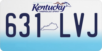 KY license plate 631LVJ