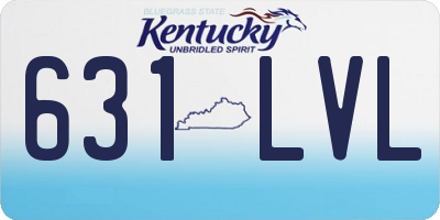 KY license plate 631LVL