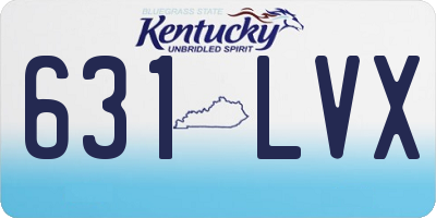 KY license plate 631LVX