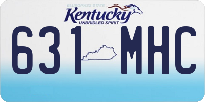 KY license plate 631MHC