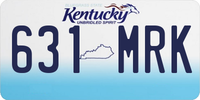 KY license plate 631MRK