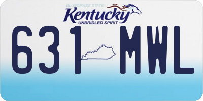 KY license plate 631MWL