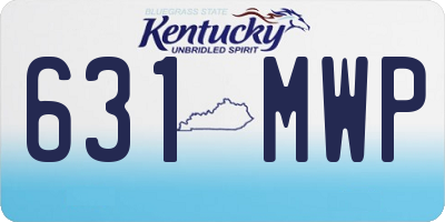 KY license plate 631MWP
