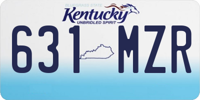 KY license plate 631MZR