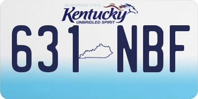 KY license plate 631NBF