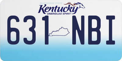 KY license plate 631NBI