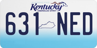 KY license plate 631NED