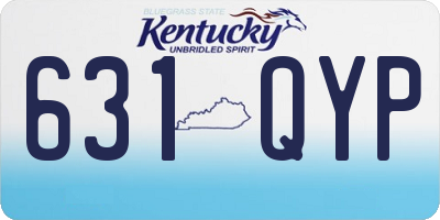 KY license plate 631QYP